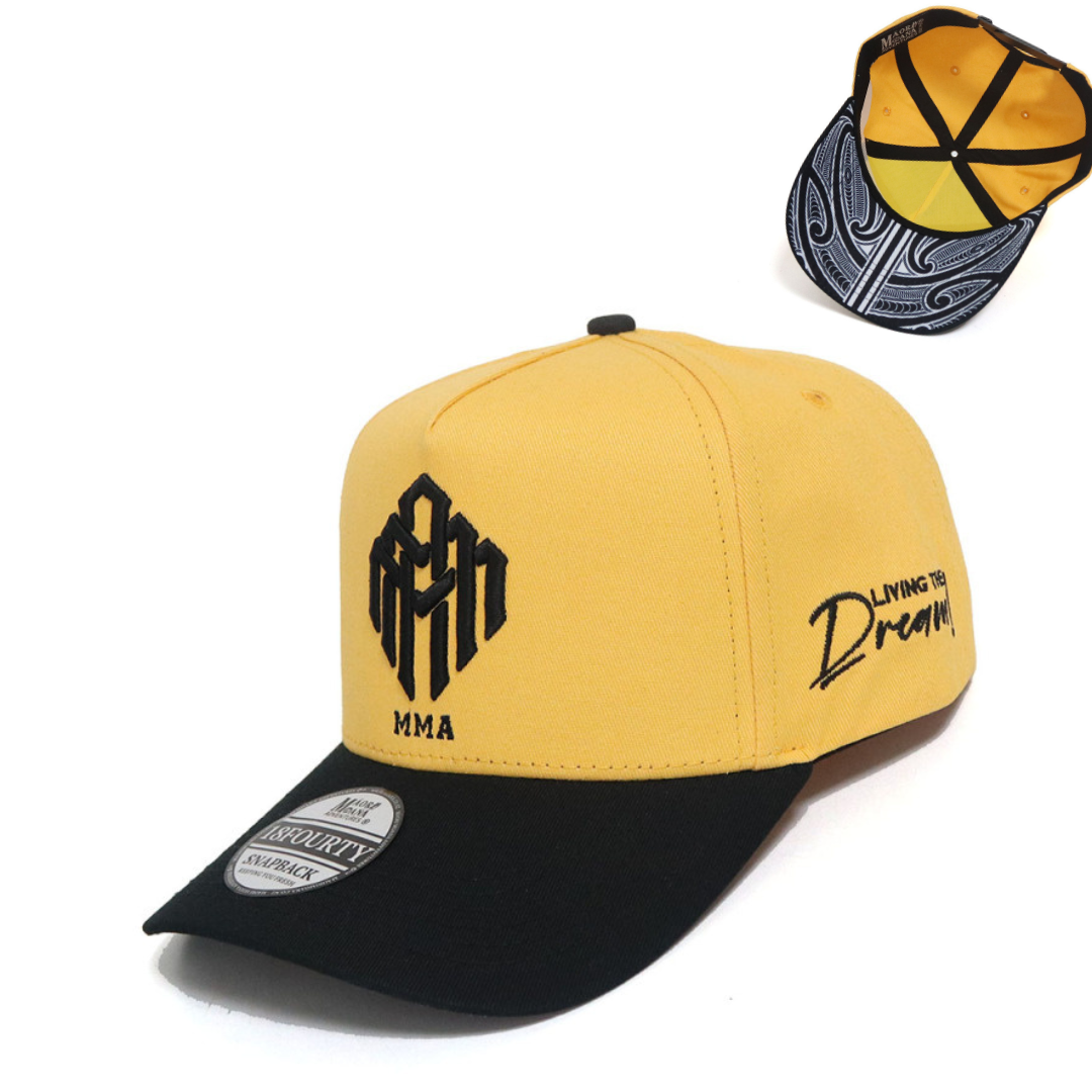 BLACK & YELLOW MMA SNAPBACK