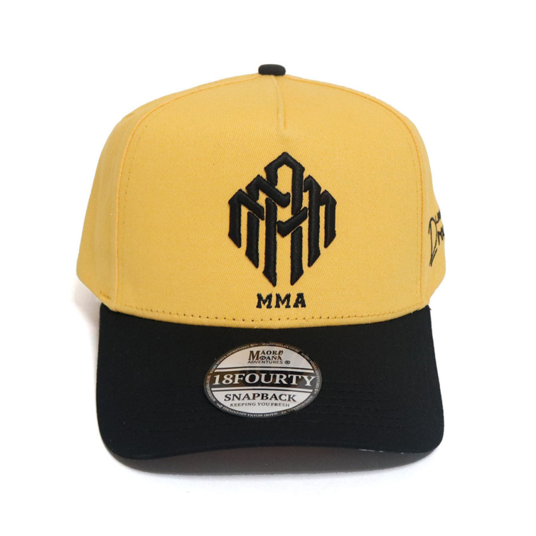 BLACK & YELLOW MMA SNAPBACK