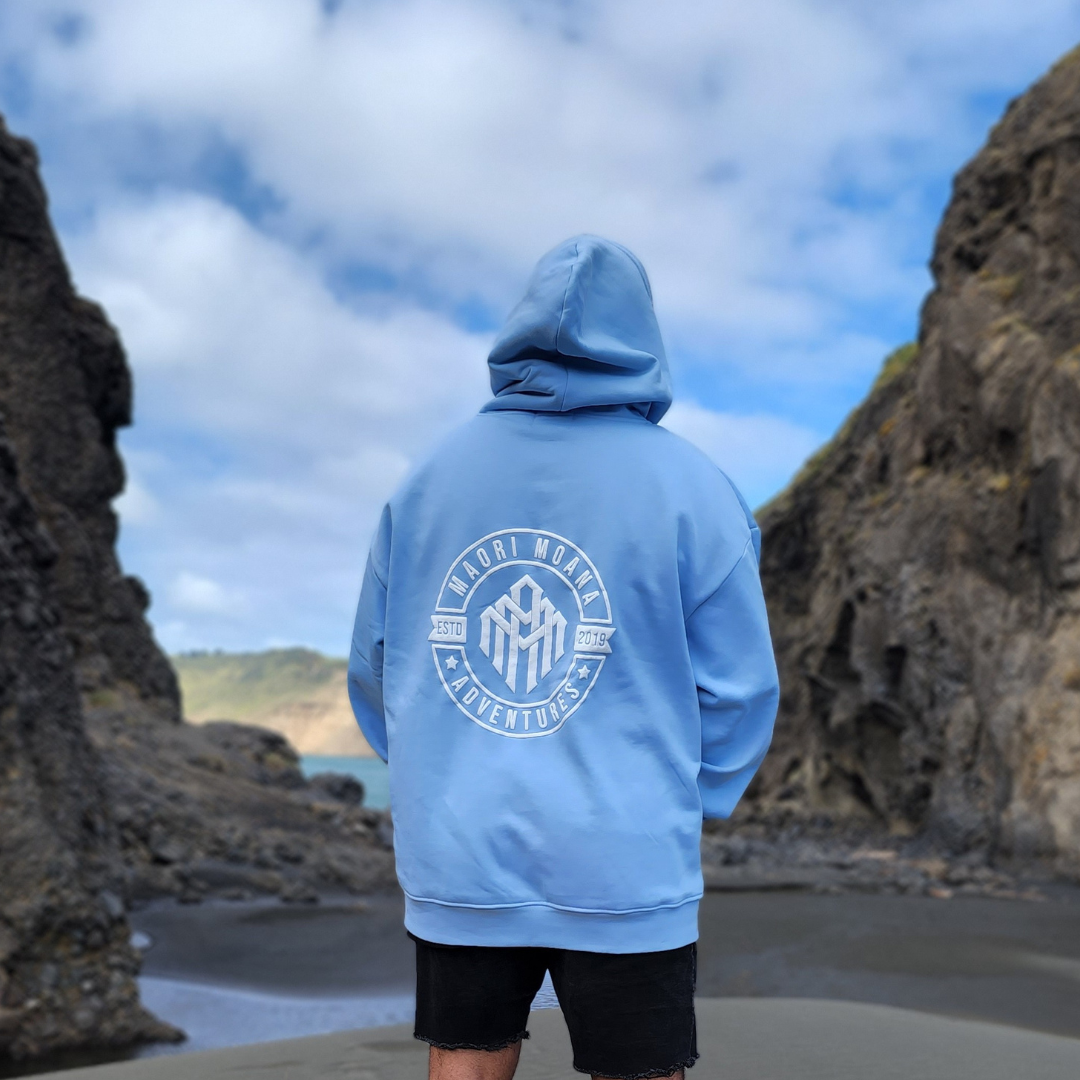 Ace family blue 2024 aztec hoodie